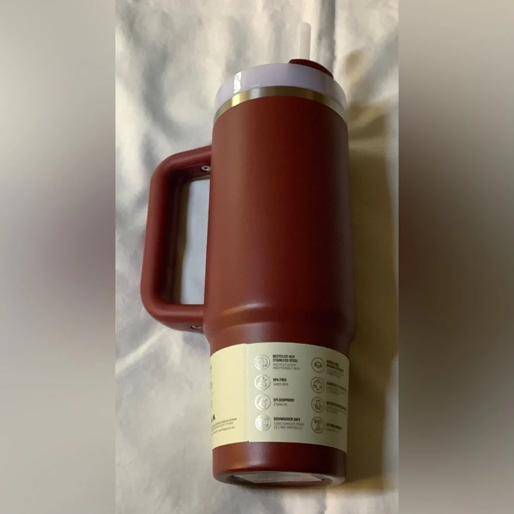 STANLEY 30 OZ THE FLOWSTATE TUMBLER CRANBERRY NWT - Picture 2 of 5